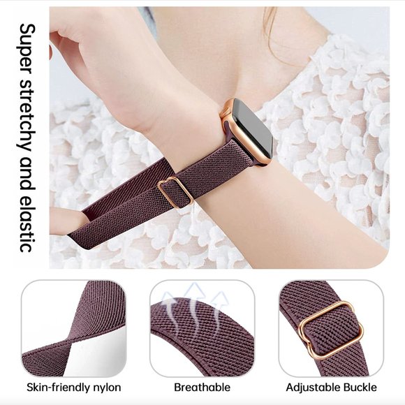 Apple Watch SLIM Nylon Band - BURGUNDY - 38mm/40mm/41mm - Picture 3 of 5